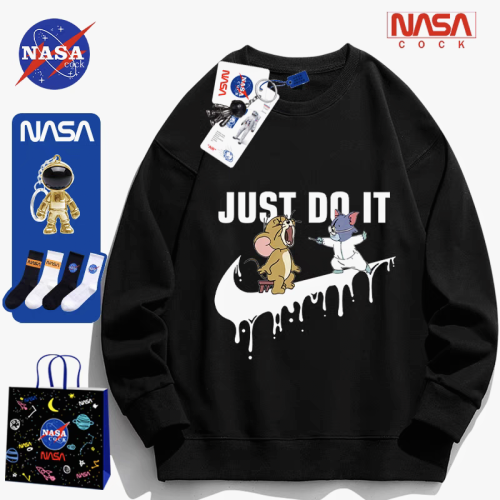 NASA聯名貓和老鼠圓領衛衣男女情侶春秋冬季潮流加絨卡通動漫上衣 NASA聯名貓和老鼠圓領衛衣男女情侶春秋冬季潮流加絨卡通動漫上衣