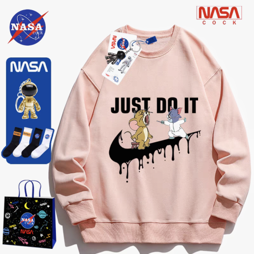 NASA聯名貓和老鼠圓領衛衣男女情侶春秋冬季潮流加絨卡通動漫上衣 NASA聯名貓和老鼠圓領衛衣男女情侶春秋冬季潮流加絨卡通動漫上衣