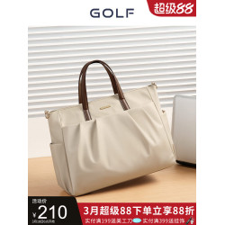 GOLF女士手提筆記型電腦包輕便帆布通勤公文包簡約大容量單肩托特