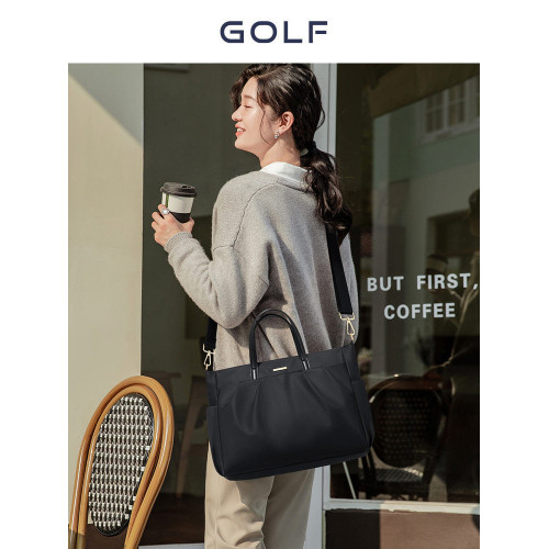 GOLF女士手提筆記型電腦包輕便帆布通勤公文包簡約大容量單肩托特 GOLF女士手提筆記型電腦包輕便帆布通勤公文包簡約大容量單肩托特