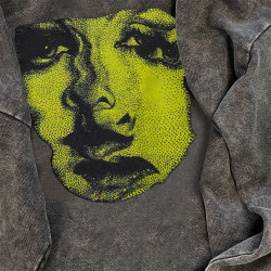 美式慵懶chic重磅水洗做舊純棉衛衣男女秋冬oversize痞帥加絨上衣