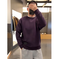 冬季新款磨毛線條加絨加厚衛衣男士時尚百搭簡約寬鬆重磅打底上衣