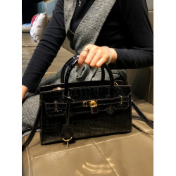 香港品牌女包2025新款真皮高級感時尚手提包大容量單肩斜背鉑金包