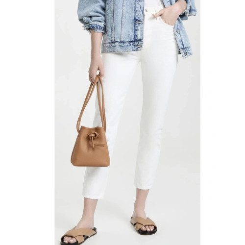 VASIC 手拎水桶包抽繩束口Mini牛皮單肩斜後後背包冷淡風菜籃子手提包