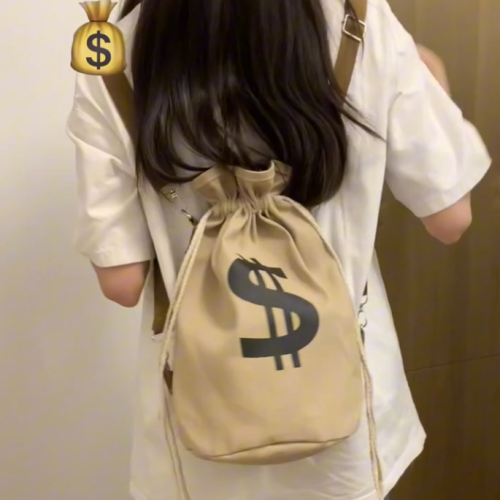 休閒斜後後背包美式帆布包多功能雙肩包兩用束口袋單肩包ins潮後後背包包 休閒斜後後背包美式帆布包多功能雙肩包兩用束口袋單肩包ins潮後後背包包