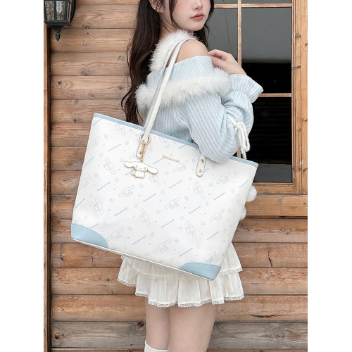【官方正品】sanrio三麗鷗玉桂狗托特包大容量單肩通勤手提包女款