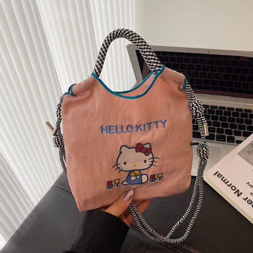 2025新款時尚百搭女單肩包卡通kt貓外出小拎包小衆洋氣斜背手機包