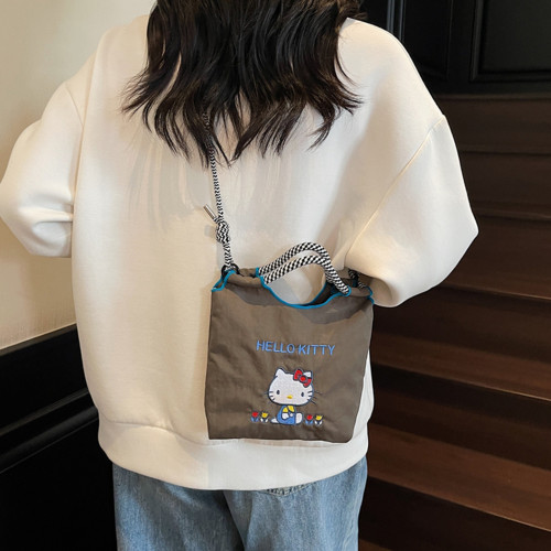 2025新款時尚百搭女單肩包卡通kt貓外出小拎包小衆洋氣斜背手機包