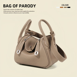 Bag of parody琳迪包包女2025新款真皮手提醫生包單肩斜背枕頭包