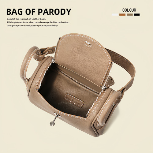 Bag of parody琳迪包包女2025新款真皮手提醫生包單肩斜背枕頭包