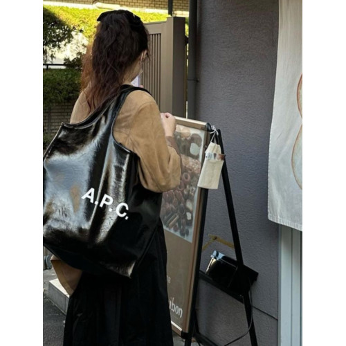 韓國APC女士印花皮質托特包大容量通勤包單肩電腦包手提包