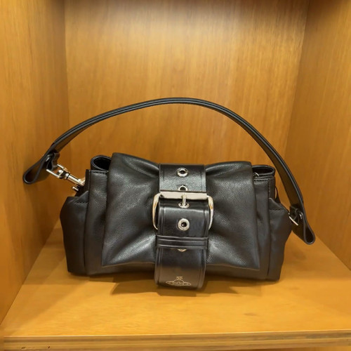 2025新款復古百搭皮帶釦軟糯星球手提單肩腋下包包女日韓個性潮品