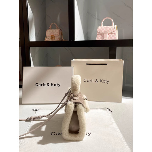 羊羔毛泰迪包丨皮毛一體凱莉包包女2025秋冬新款高級感毛絨手提包