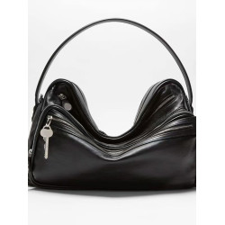 2025新款超火網紅同款保齡球包小方包高級感多口袋鑰匙吊墜機車包