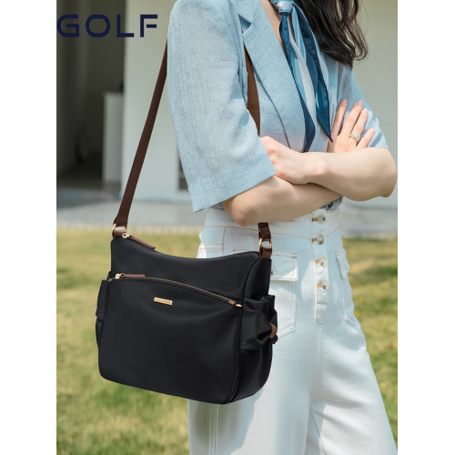GOLF斜後後背包女2026新款時尚百搭單肩包大容量簡約休閒日常通勤包女