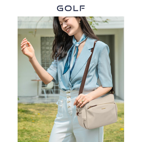 GOLF斜後後背包女2026新款時尚百搭單肩包大容量簡約休閒日常通勤包女