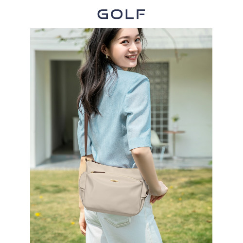 GOLF斜後後背包女2026新款時尚百搭單肩包大容量簡約休閒日常通勤包女