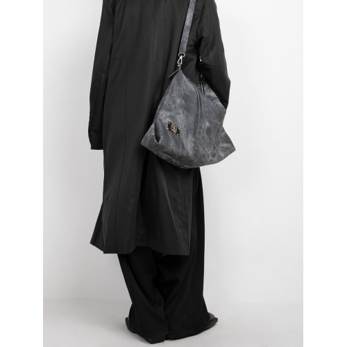 木川卡 原創復古腋下托特包大容量軟皮休閒單肩斜後後背包高級感包包