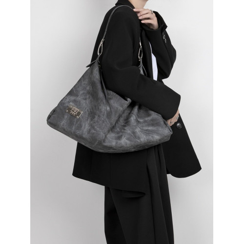 木川卡 原創復古腋下托特包大容量軟皮休閒單肩斜後後背包高級感包包