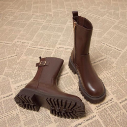 切爾西洋氣女今年冬季菸筒靴的秋爆款小短靴踝靴流行女歐貨小2026