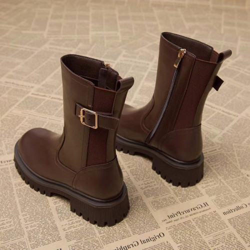 切爾西洋氣女今年冬季菸筒靴的秋爆款小短靴踝靴流行女歐貨小2026