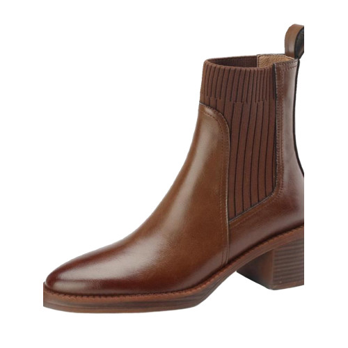 英倫風靴子女2026秋冬新款瘦瘦襪子靴百搭短靴粗跟中跟彈力馬丁靴