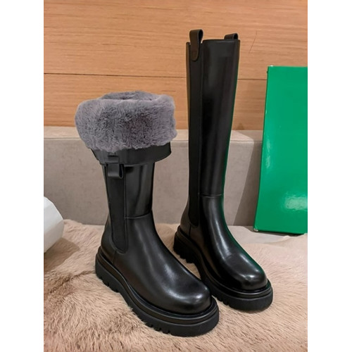 復古不過膝長筒靴女2025秋冬真皮厚底內增高保暖菸筒靴顯瘦騎士靴