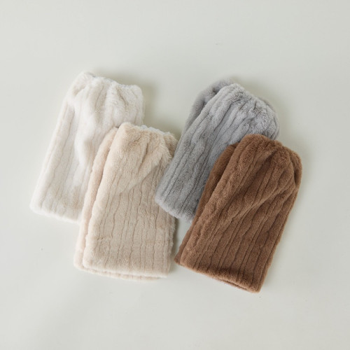 毛毛小腿襪套女款秋冬季加絨加厚保暖堆堆襪潮毛絨配雪地靴中筒襪