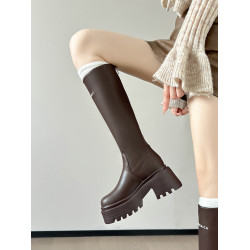 牛皮版內增高11cm不過膝小個子長筒靴女150長靴厚底高筒騎士靴子