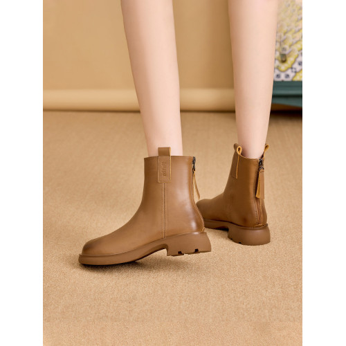 菸筒馬丁靴女2025新款春秋單靴切爾西瘦瘦靴加絨女靴平底黑色短靴