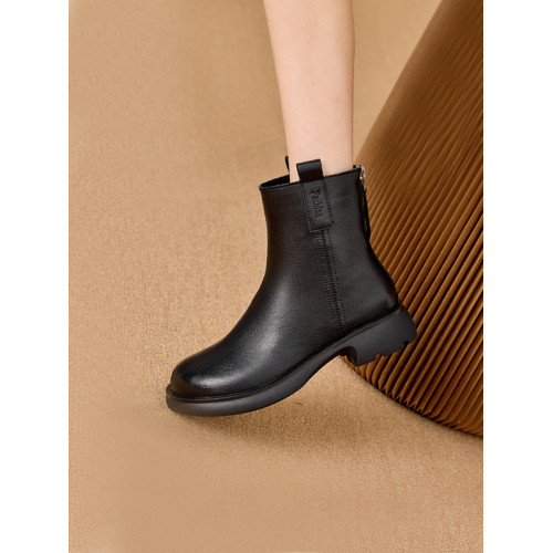 菸筒馬丁靴女2025新款春秋單靴切爾西瘦瘦靴加絨女靴平底黑色短靴