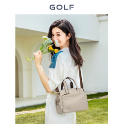 GOLF手提包女2026新款時尚帆布包大容量中年媽媽包手挽包斜後後背包包