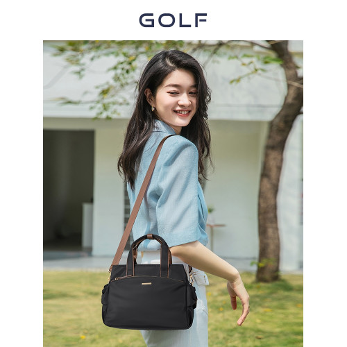 GOLF手提包女2026新款時尚帆布包大容量中年媽媽包手挽包斜後後背包包