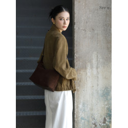 2025秋季新款反絨磨砂牛皮單肩斜背女包高品質休閒復古腋下hobo包