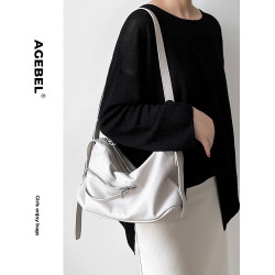 小衆設計慵懶真皮女包2026新款時尚百搭單肩斜後後背包頭層牛皮腋下包