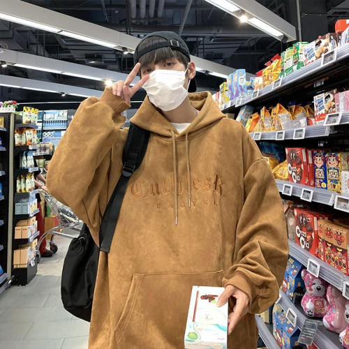 大碼300斤美式復古重磅麂皮絨衛衣男裝秋冬潮牌寬鬆厚實連帽外套2 大碼300斤美式復古重磅麂皮絨衛衣男裝秋冬潮牌寬鬆厚實連帽外套2