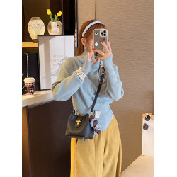 MYFSNH輕奢荔枝紋植鞣軟皮手提水桶包女斜後後背包高級感小衆腋下包包