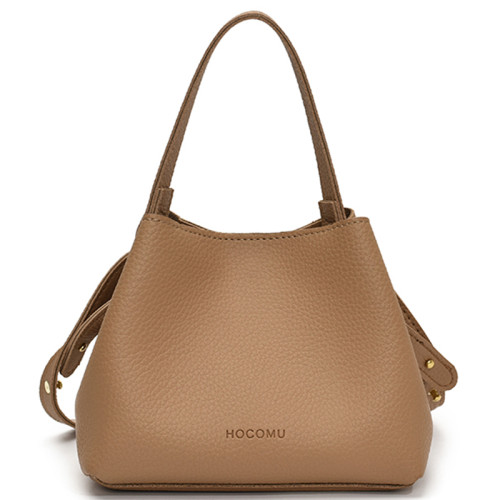 高級質感洋氣手提水桶包包女式2025新款時尚小拎包外出通勤斜後後背包