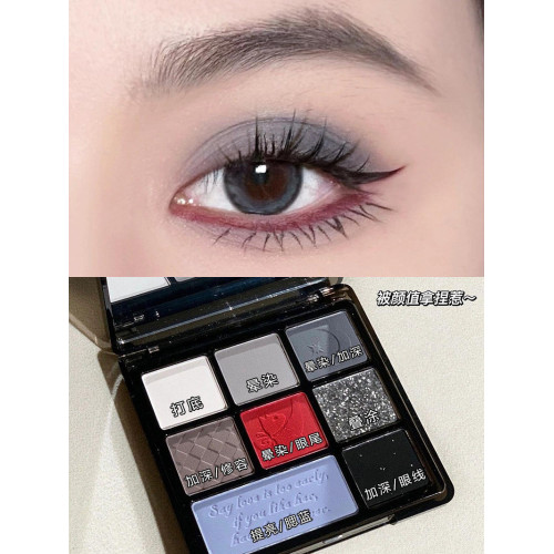 玫瑰黑色深紅棕色彩色哥特彩妝眼影盤萬聖節大地色啞光歐美化妝師