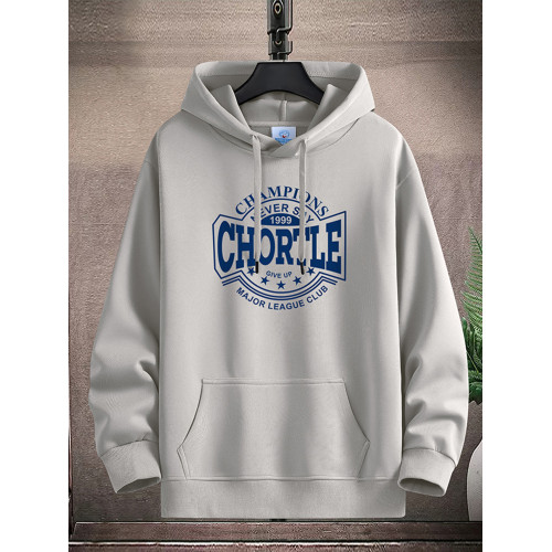 集團品牌潮牌連帽衛衣男春秋新款加絨加厚青少年寬鬆秋冬外套