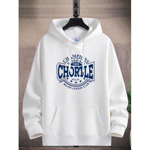 集團品牌潮牌連帽衛衣男春秋新款加絨加厚青少年寬鬆秋冬外套