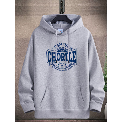 集團品牌潮牌連帽衛衣男春秋新款加絨加厚青少年寬鬆秋冬外套