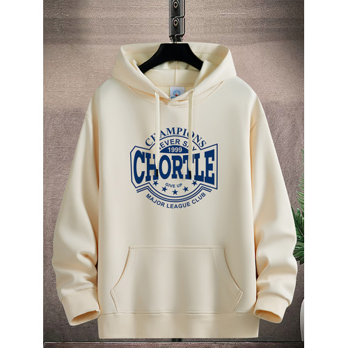 集團品牌潮牌連帽衛衣男春秋新款加絨加厚青少年寬鬆秋冬外套