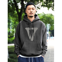 美式440克重磅保暖衛衣男生ins秋冬款加絨厚連帽潮牌oversize外套