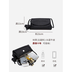 新款頭層牛皮手機小挎包女包斜後後背包女真皮單肩斜後後背包通勤小衆包包
