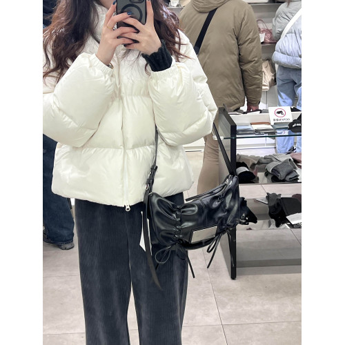 專櫃品質 韓國小衆設計師品牌Matin kim抽褶系帶單肩腋下包手提女