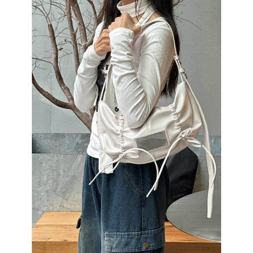 專櫃品質 韓國小衆設計師品牌Matin kim抽褶系帶單肩腋下包手提女