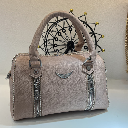 ZV法式枕頭包手提女士時尚百搭大容量輕奢質感氣質柳釘翅膀斜後後背包