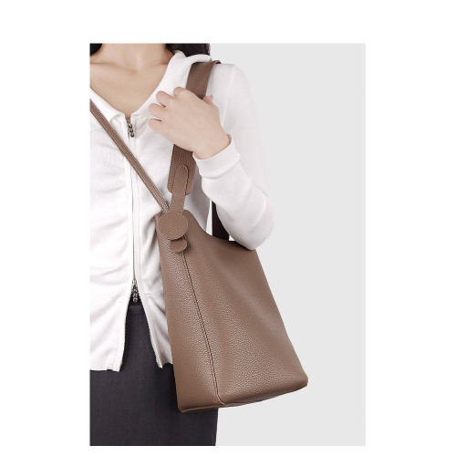 【英國AJ AOIRJ】小衆設計牛皮水桶包2025新款托特包單肩斜後後背包