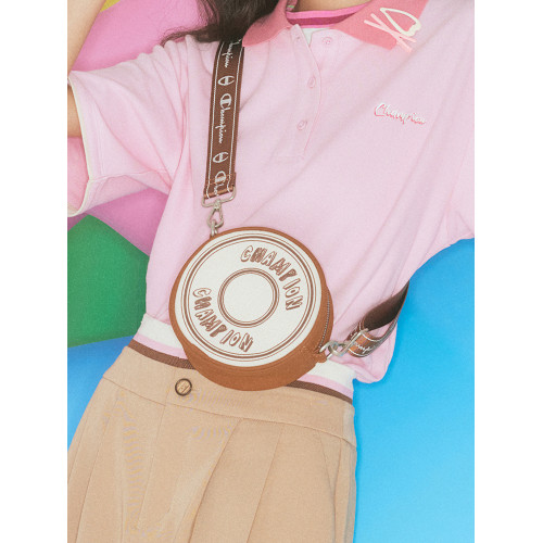 Champion冠軍官方甜甜圈圓餅包牛仔包校園斜後後背包女款